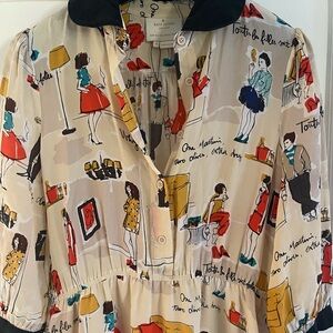 COPY - Incredible never worn, rare Kate Spade x Garance Doré mini dress. Size 8.